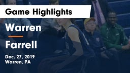 Warren  vs Farrell  Game Highlights - Dec. 27, 2019