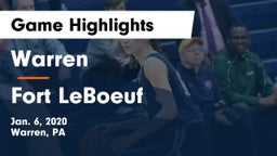 Warren  vs Fort LeBoeuf  Game Highlights - Jan. 6, 2020