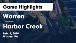 Warren  vs Harbor Creek  Game Highlights - Feb. 6, 2020