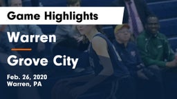 Warren  vs Grove City  Game Highlights - Feb. 26, 2020