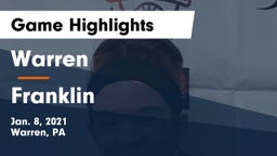 Warren  vs Franklin  Game Highlights - Jan. 8, 2021