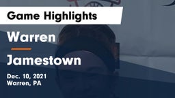 Warren  vs Jamestown  Game Highlights - Dec. 10, 2021