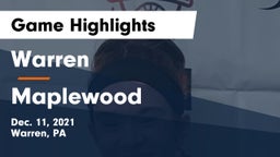 Warren  vs Maplewood  Game Highlights - Dec. 11, 2021