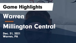 Warren  vs Millington Central  Game Highlights - Dec. 31, 2021