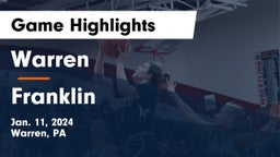 Warren  vs Franklin  Game Highlights - Jan. 11, 2024