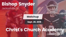Matchup: Bishop Snyder High vs. Christ's Church Academy 2018