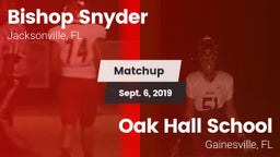 Matchup: Bishop Snyder High vs. Oak Hall School 2019