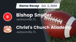 Recap: Bishop Snyder  vs. Christ's Church Academy 2020