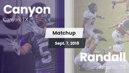 Matchup: Canyon  vs. Randall  2018