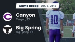 Recap: Canyon  vs. Big Spring  2018