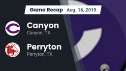 Recap: Canyon  vs. Perryton  2019