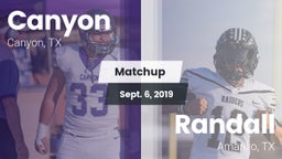 Matchup: Canyon  vs. Randall  2019