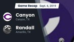 Recap: Canyon  vs. Randall  2019