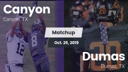 Matchup: Canyon  vs. Dumas  2019