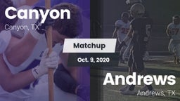 Matchup: Canyon  vs. Andrews  2020