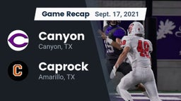 Recap: Canyon  vs. Caprock  2021