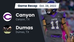 Recap: Canyon  vs. Dumas  2022