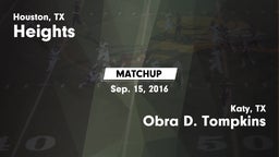Matchup: Heights  vs. Obra D. Tompkins  2016