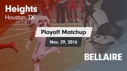 Matchup: Heights  vs. BELLAIRE 2016