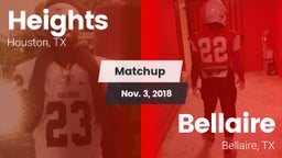 Matchup: Heights  vs. Bellaire  2018