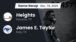 Recap: Heights  vs. James E. Taylor  2020