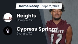Recap: Heights  vs. Cypress Springs  2023