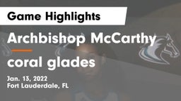 Archbishop McCarthy  vs coral glades  Game Highlights - Jan. 13, 2022