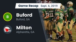 Recap: Buford  vs. Milton  2019