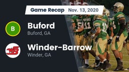 Recap: Buford  vs. Winder-Barrow  2020