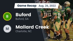 Recap: Buford  vs. Mallard Creek  2022