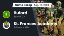 Recap: Buford  vs. St. Frances Academy  2023