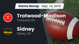 Recap: Trotwood-Madison  vs. Sidney  2018