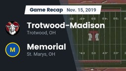 Recap: Trotwood-Madison  vs. Memorial  2019