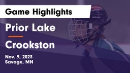 Prior Lake  vs Crookston  Game Highlights - Nov. 9, 2023