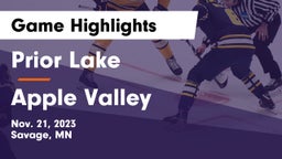 Prior Lake  vs Apple Valley  Game Highlights - Nov. 21, 2023