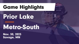 Prior Lake  vs Metro-South Game Highlights - Nov. 30, 2023