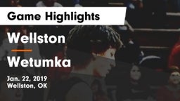 Wellston  vs Wetumka  Game Highlights - Jan. 22, 2019
