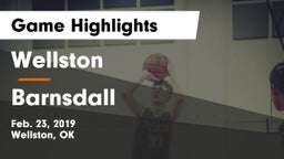 Wellston  vs Barnsdall  Game Highlights - Feb. 23, 2019
