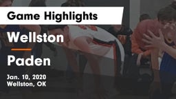 Wellston  vs Paden Game Highlights - Jan. 10, 2020