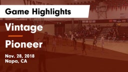 Vintage  vs Pioneer  Game Highlights - Nov. 28, 2018