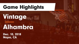 Vintage  vs Alhambra  Game Highlights - Dec. 10, 2018
