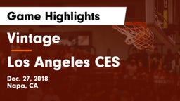 Vintage  vs Los Angeles CES Game Highlights - Dec. 27, 2018