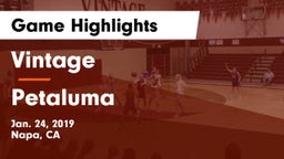 Vintage  vs Petaluma  Game Highlights - Jan. 24, 2019