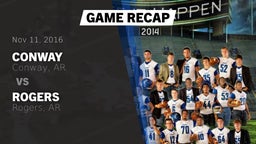 Recap: Conway  vs. Rogers  2016