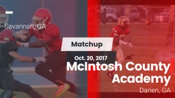 Matchup: \ vs. McIntosh County Academy  2017