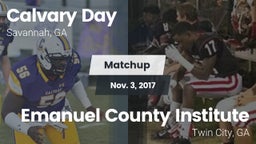 Matchup: Calvary Day vs. Emanuel County Institute  2017