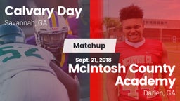 Matchup: Calvary Day vs. McIntosh County Academy  2018