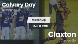 Matchup: Calvary Day vs. Claxton  2018