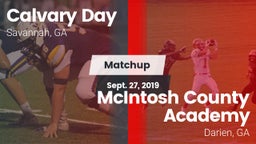 Matchup: Calvary Day vs. McIntosh County Academy  2019