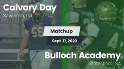 Matchup: Calvary Day vs. Bulloch Academy 2020